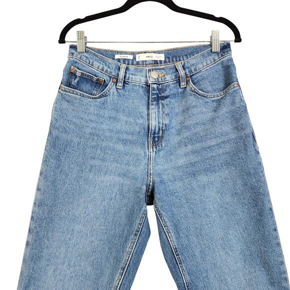 MNG Mango Womens Newmom Comfort High Rise Jeans Size 6 Medium Blue Denim Wash - Picture 3 of 12